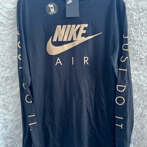 Nike Black Shirt with Gold Accents Reflective long sleeve New Size 2XL